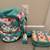 *Lot of 4 PCS Mackenzie Aqua Rainbow Multi Hearts Backpack, Lunchbox* 2 thumbnail