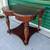 Vintage Solid Black Cherry Clover Top 2 Tier Accent Table 1 thumbnail