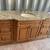 66.5"W Medium Brown Bathroom Vanity Granite Top White Sink Used 2 thumbnail