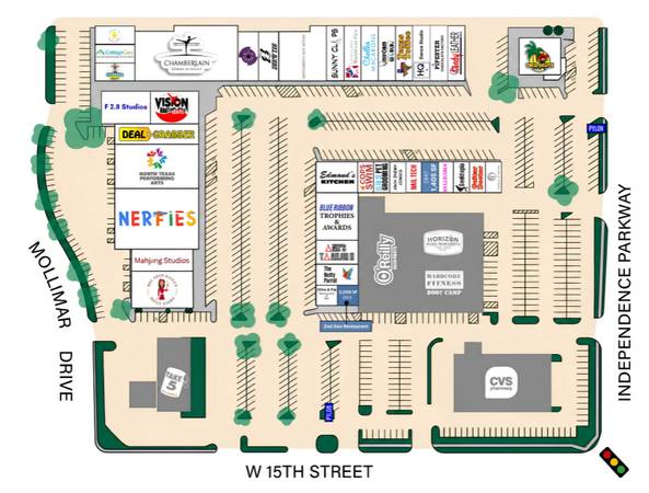 1,405  SqFt former yoga studio For Lease in Plano shopping center 1