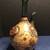 Vintage wine decanter green glass w/ spout, ice pocket & leather map 3 thumbnail