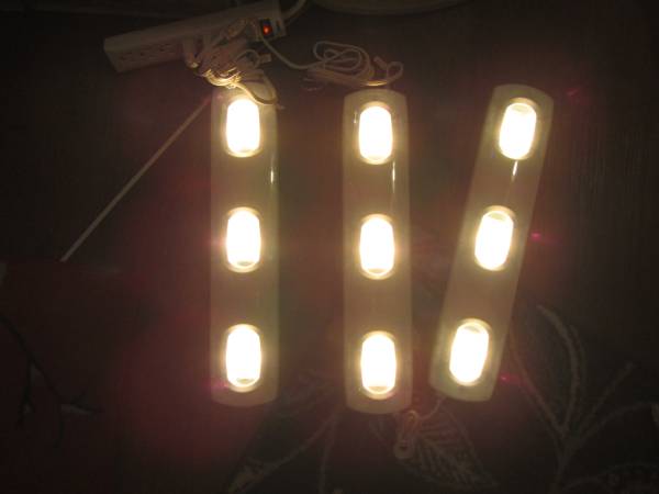 Lot of 3 GE Xenon 3-Light Fixture 18" 10136-1 1