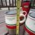 Starbucks Wide Base Ceramic Coffee Travel Mug Green Red Stripe NEW 2 thumbnail