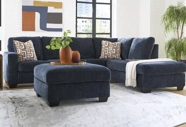 Spacious Blue Sectional – Factory Direct Brand New Fast Delivery 1