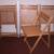 4 WOOD FOLDING CHAIRS WOODEN TRANSPORTABLE 1 thumbnail