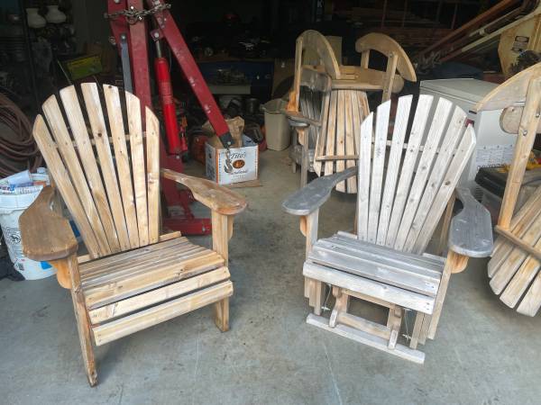 White cedar Adirondack chairs 1