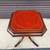 Vintage English Regency Table with Red Leather Top. 4 thumbnail