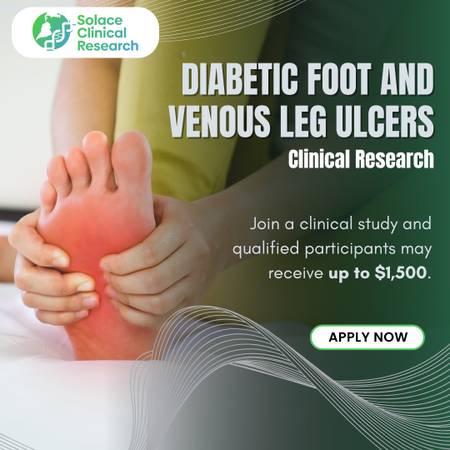 Earn up to $1,500 - Join a Study for Diabetic Foot and Leg Ulcers 1