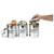Mind Reader 3 piece Garlic Onion Potatoes metal canister set (silver) 8 thumbnail