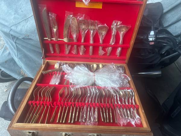 Vintage brassware set from Thailand 1