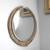Tromp l'Oeil Metal Antelope Horns Round Wall Mirror 3 thumbnail