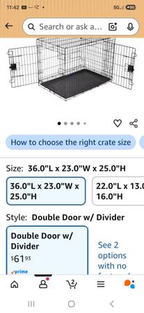DOG CRATE, DOUBLE DOOR 1