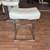 Three Pre-owned White Upholstered Bar stool, Counter Height 27" 2 thumbnail