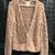 Dusty Rose Nubby Cardigan Sweater Size L but fits like M 1 thumbnail