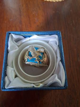 Native eagle ring w/turquoise 1