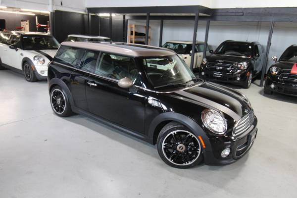 2013 R55 MINI CLUBMAN MIDNIGHT BLACK METALLIC LOUNGE LEATHER LOADED 1