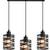 NEW - 3 Light Metal/Glass Spiral Pendant Fixture - Black - Adjustable 1 thumbnail