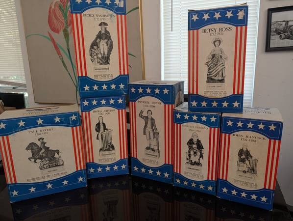 McCormick "Patriots Series" bourbon whiskey decanters 1