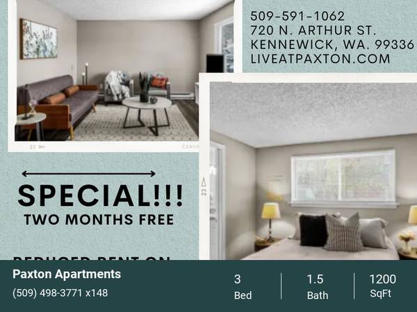 $1,650 / 3br - 1200ft2 - 3-Bedroom apartment for Rent! Get 2 MONTH'S FREE RENT NOW!63811210215811120
