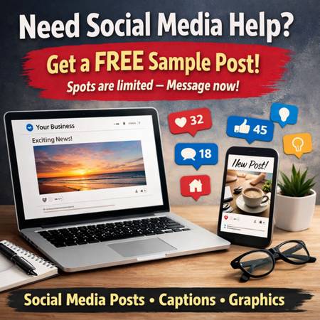 Need Social Media Help? Free Sample Post 1