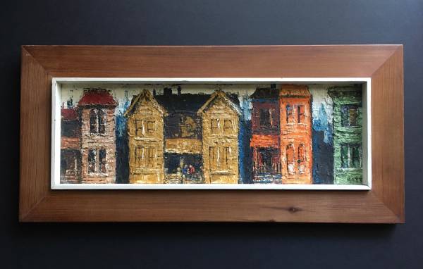 Vintage Original Signed Painting with Custom Wood Frame 1