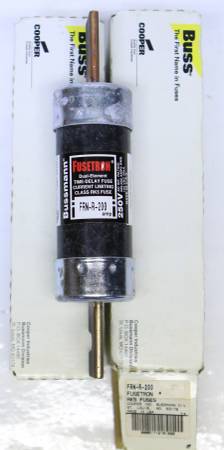 Fuses: 3 Buss FRN-R-200 RK5 Fuses (New) 250 volt 1
