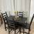 Black Compact Kitchen Dining Table & 4 Chairs 2 thumbnail
