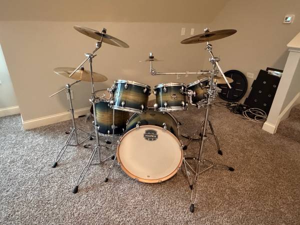 7 Piece Custom Ordered Complete Drum set With MANY Upgrades! 1