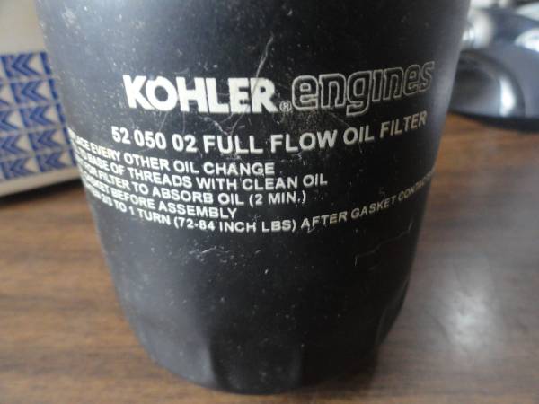 KOHLER ENGINE OIL FILTER  52-050-02-5 FOR LAWN TRACTOR - NEW - $5 (Newtown Square)63443775328001122