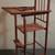 Circa 1930 American Primitive Red Painted Wooden Doll High Chair 3 thumbnail