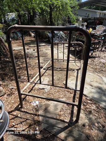 2 Antique Brass Twin Bed Frames 1