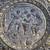 Large Vintage Round Metal Wall Decoration Tavern Scene England 2 thumbnail