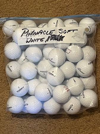 50 PINNACLE SOFT WHITE USED LIKE NEW GOLF BALLS 1