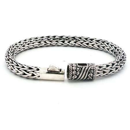 Sterling Silver Byzantine Style 8-inch Link Bracelet 11058631 1