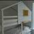 White Wooden House Bunk Bed with Storage 2 thumbnail