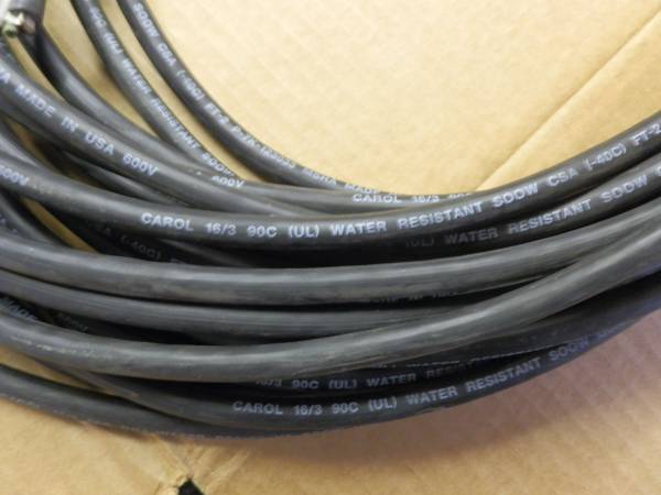 16/3 Carol Cable SOOW Cord 85 feet 1