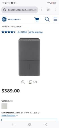 GE dehumidifier 1