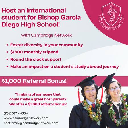 Host an International Student - Earn $1800/Month - Santa Barbara 1
