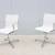 Mid-Century Modern ICF Office UNA Aluminum Mesh Swivel Armchairs, Pair 8 thumbnail