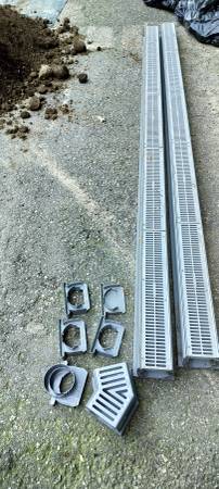 NDS 4 in. x 10 ft. Speed-D Channel Drain Grates with Accessories 1