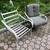 Set of cast aluminum patio deep seat gray loveseat and two chairs with 4 thumbnail