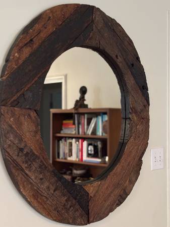 Large mirror from reclaimed wagons 1