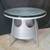 Repurposed Side Table Metal Container w/ Beveled Tempered Glass Top 2 thumbnail