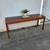 Nice solid wood mid-century teak console hallway entryway sofa table 1 thumbnail