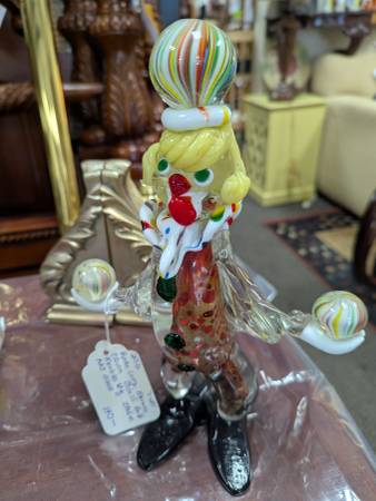 Muran Art Glass Clown with marbles 1