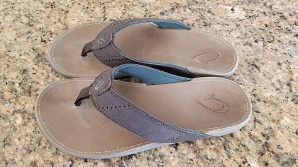 Olukai NUI M leather sandals, Mens 11, barely used, no wear on soles! 1