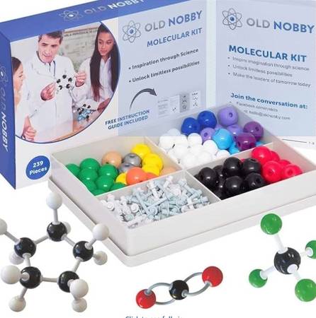 OLD NOBBY Organic Chemistry 239 Piece Model Kit - Molecular Model Kit 1