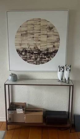 Modern Copper/Marble Console Table 1