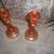8.5 inch Marigold iridescent carnival glass Candle Sticks 2 thumbnail