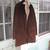Luigi Borrelli Dark Brown Suede Leather Coat with Removable Cap EU50 10 thumbnail